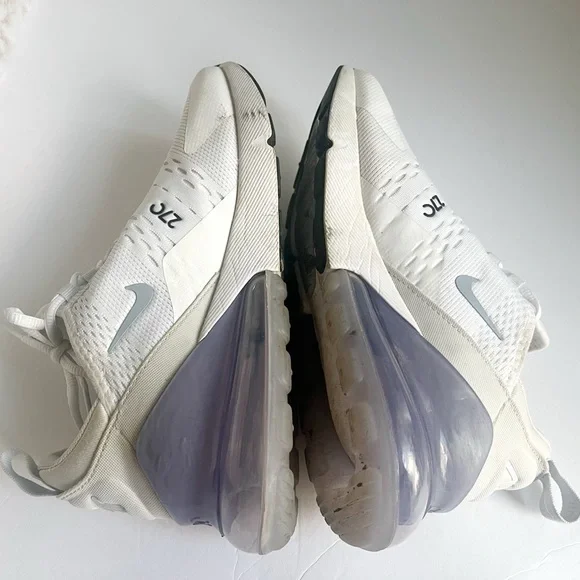 Nike White and Purple Air Max 270 Sneakers - Picture 6 of 7